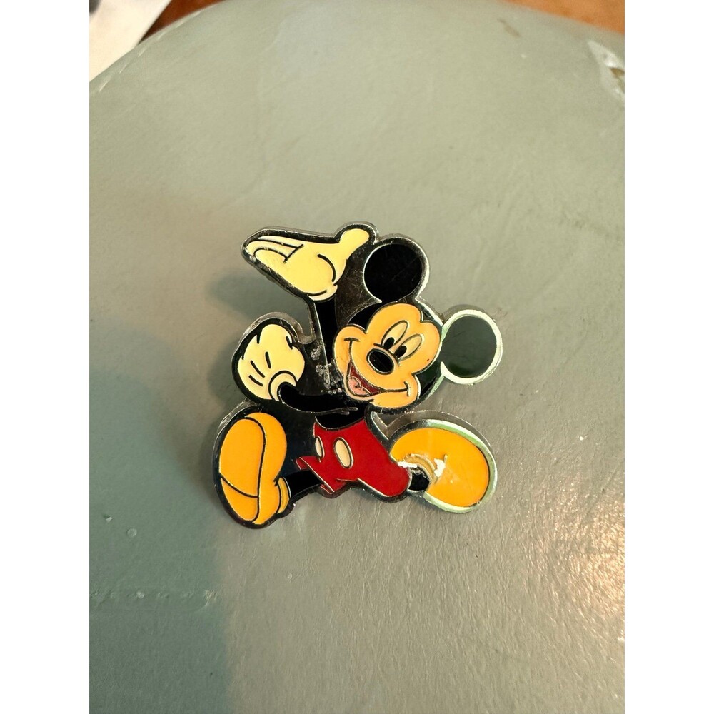 DISNEY Mickey Mouse Hands Up Happy Pose Pin